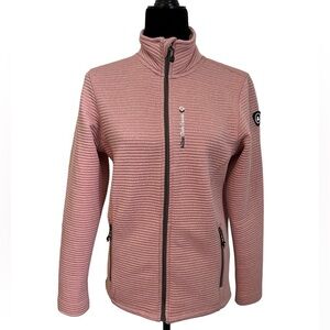 Killtec Full Zip Blush Pink Ribbed Jacket- Size 10